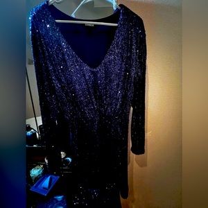 Purple sequin express dress